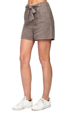 Short en lin - Taupe