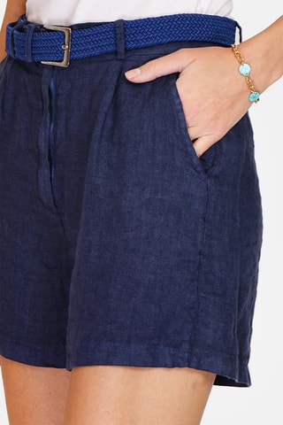 Short en lin 
Bleu
