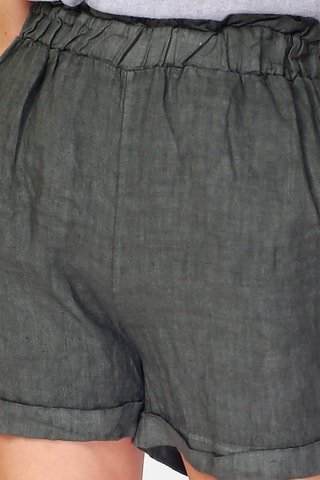 Short en lin Kaki