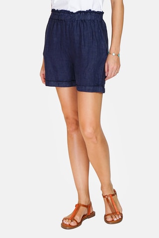 Short en lin 
Bleu