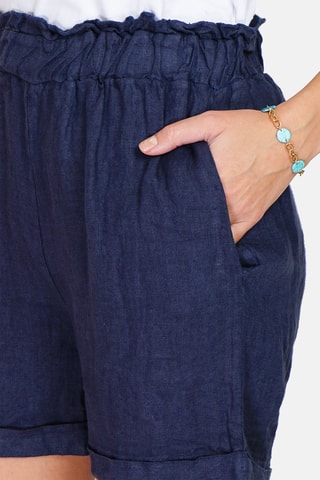 Short en lin 
Bleu
