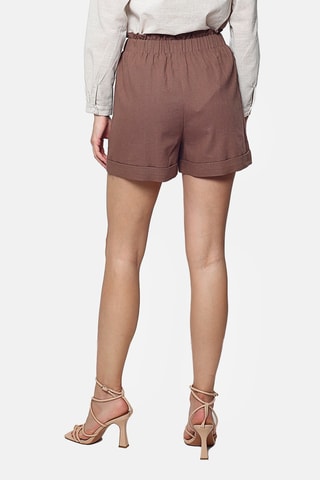 Short en lin 
Marron