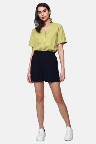 Short en lin 
Noir