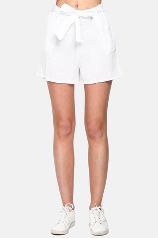 Short en lin - Blanc