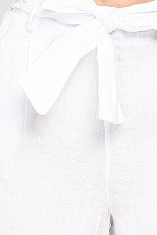 Short en lin - Blanc