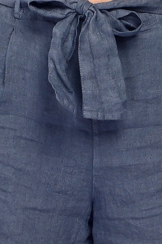 Short en lin - Bleu marine
