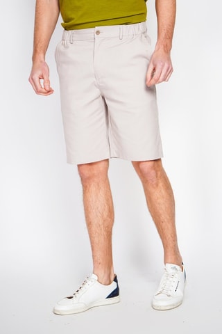 Bermuda semi-slim en lin - Beige