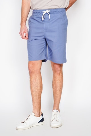 Bermuda en lin - Bleu