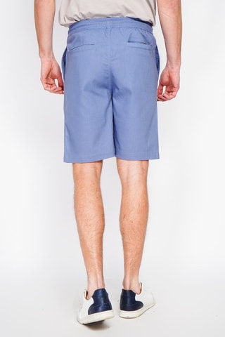 Bermuda en lin - Bleu