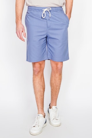 Bermuda en lin - Bleu