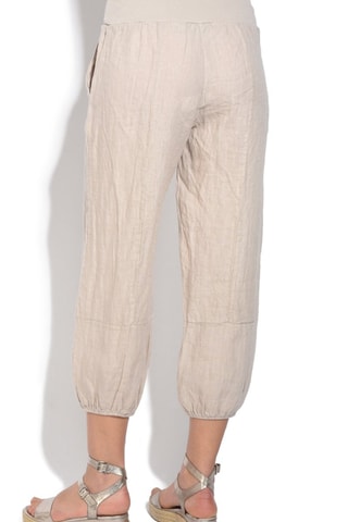Pantacourt droit en lin - Beige