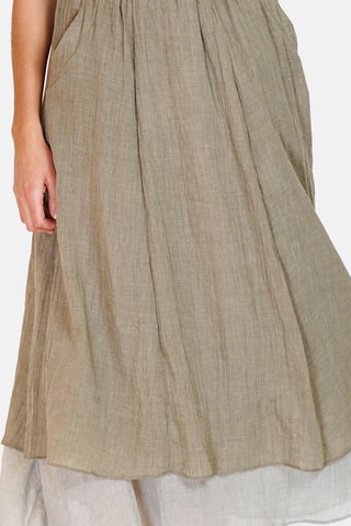 Jupe longue en lin 
Beige