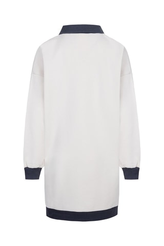 Robe pull - Ecru et bleu marine