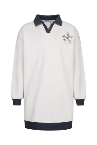 Robe pull - Ecru et bleu marine