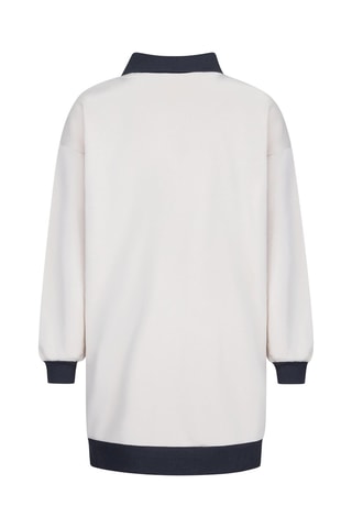 Robe pull - Ecru et bleu marine