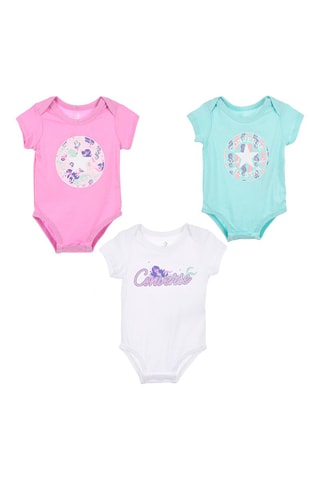 3 bodys - Rose et blanc