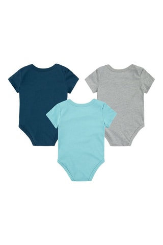 3 bodys - Bleu marine, turquoise et gris chiné