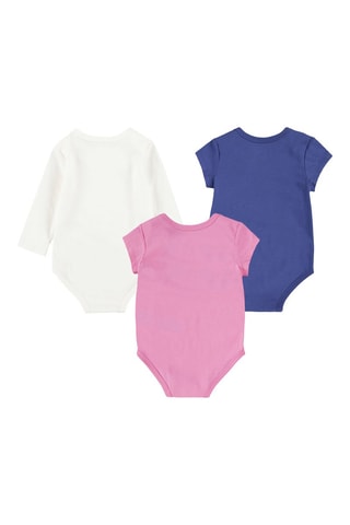 3 bodys - Ecru, rose et bleu marine