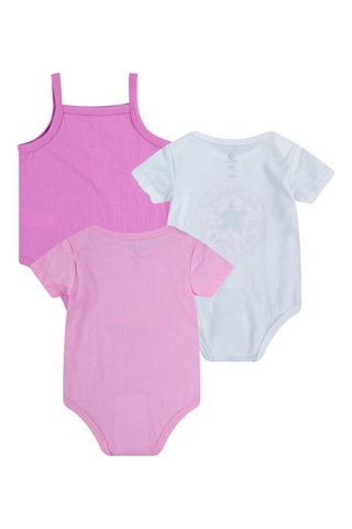 3 bodys - Rose et blanc