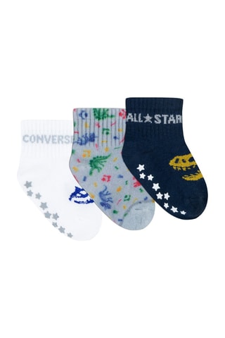 3 paires de chaussettes - Blanc, bleu et gris