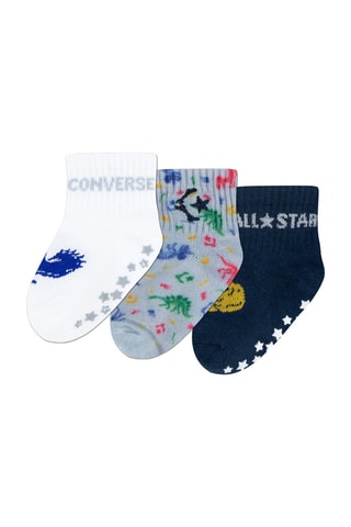 3 paires de chaussettes - Blanc, bleu et gris