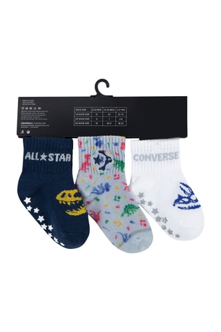 3 paires de chaussettes - Blanc, bleu et gris