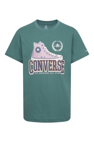 T-shirt en coton biologique - Bleu pétrole