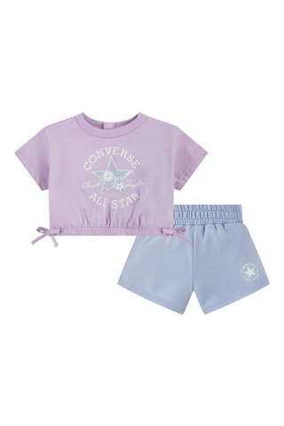 T-shirt et short - Bleu et lilas