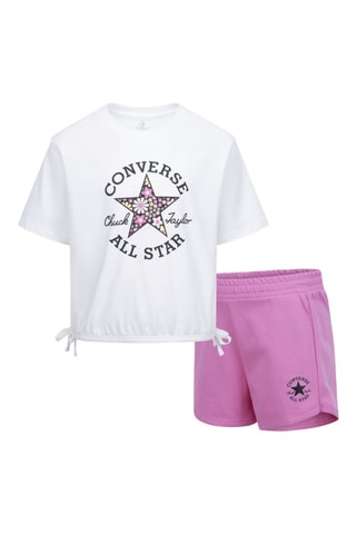 T-shirt et short - Blanc et lilas