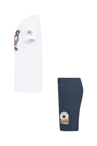 T-shirt et bermuda - Blanc et bleu