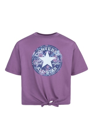T-shirt noué - Violet