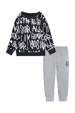 Sweat et jogging - Noir et gris chiné