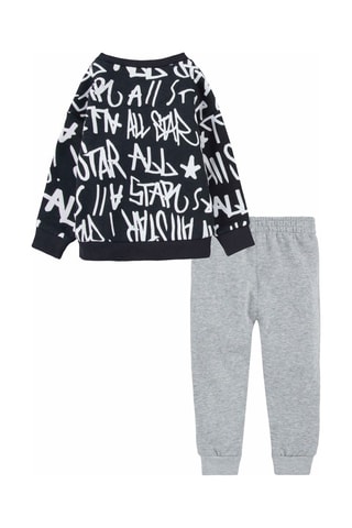 Sweat et jogging - Noir et gris chiné
