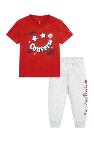 T-shirt et pantalon - Gris clair chiné