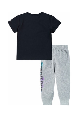 T-shirt et jogging - Noir et gris chiné