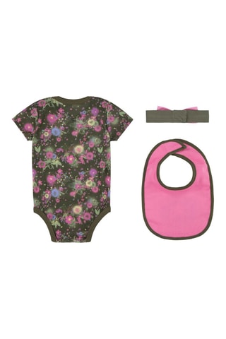 Ensemble 3 pièces - Kaki et rose