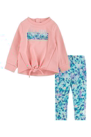 Sweat et legging - Corail et bleu