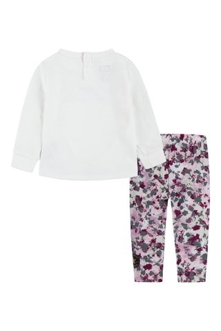 Sweat noué et legging - Ecru et rose