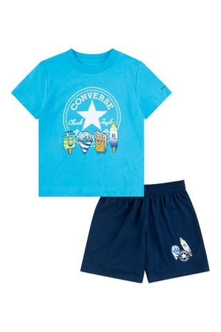 T-shirt et short - Turquoise et bleu