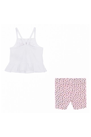 Débardeur et short - Blanc et rose