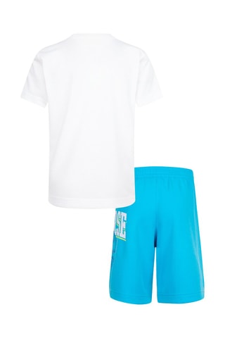 T-shirt et short - Blanc et turquoise