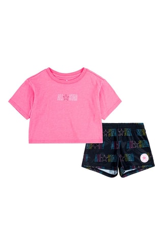T-shirt et short - Noir et rose