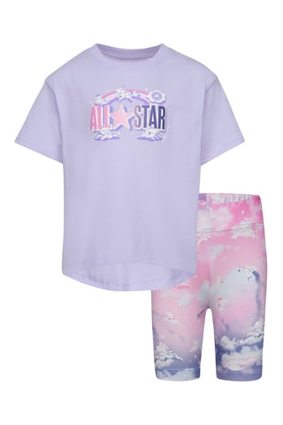T-shirt et cycliste - Violet 