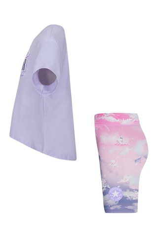 T-shirt et cycliste - Violet 