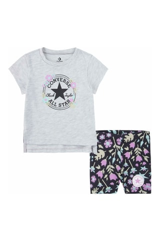 T-shirt et short - Gris chiné et noir
