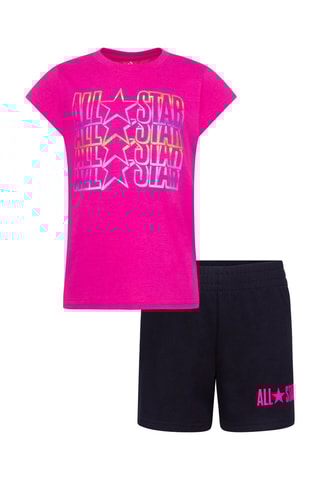 T-shirt et short - Noir et rose