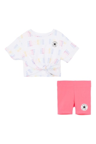 T-shirt et short - Blanc et rose