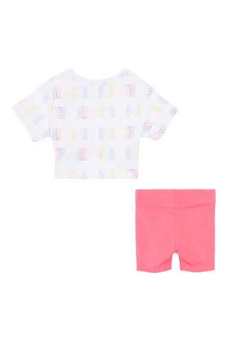 T-shirt et short - Blanc et rose