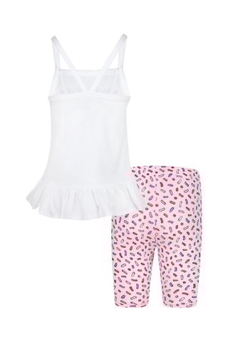 Débardeur et short - Blanc et rose