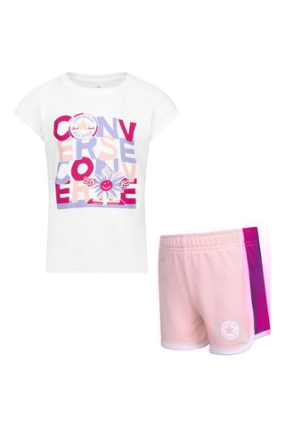 T-shirt et short - Blanc et rose